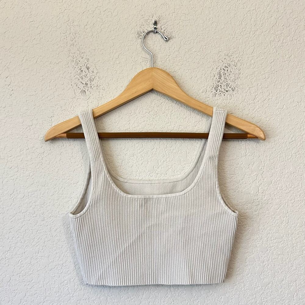 Aritzia Ribbed Tank Top in Cream